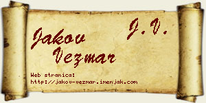 Jakov Vezmar vizit kartica